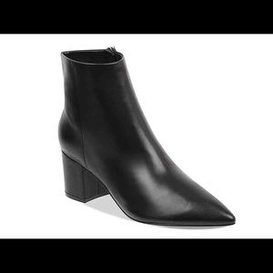 MARC FISHER Black Faux Leather Booties
